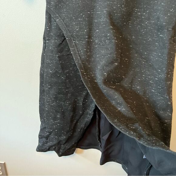 Sea New York dress wool blend mock neck charcoal grey space dye pattern shift - Picture 6 of 9